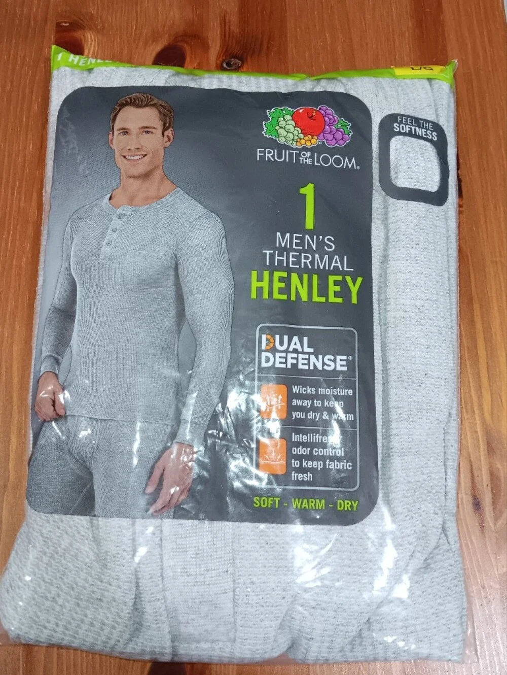 Fruit of the Loom Men's Thermal Henley New